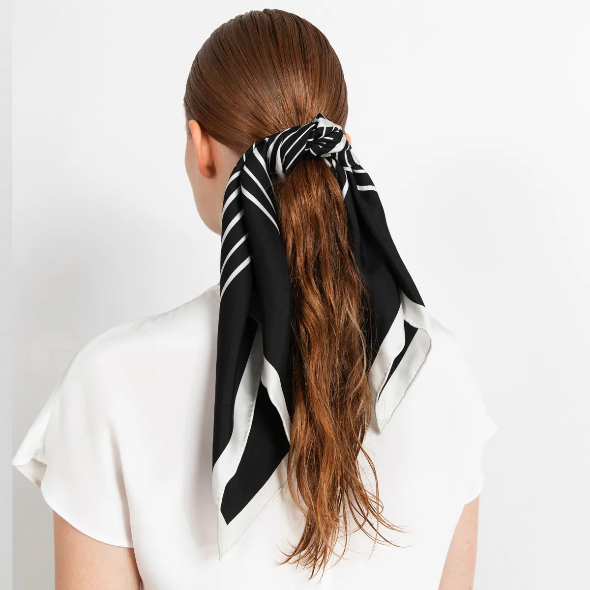 Silk Scarf - Signature Black