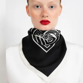 Silk Scarf - Signature Black