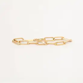 Single Nested Diamond Large Paperclip Chain Bracelet