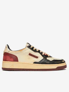 Sneakers Super Vintage Low bianco e nero - distressed