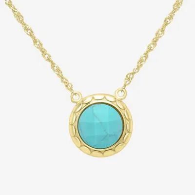 Sparkle Allure 14K Gold Over Brass 18 Inch Singapore Round Pendant Necklace