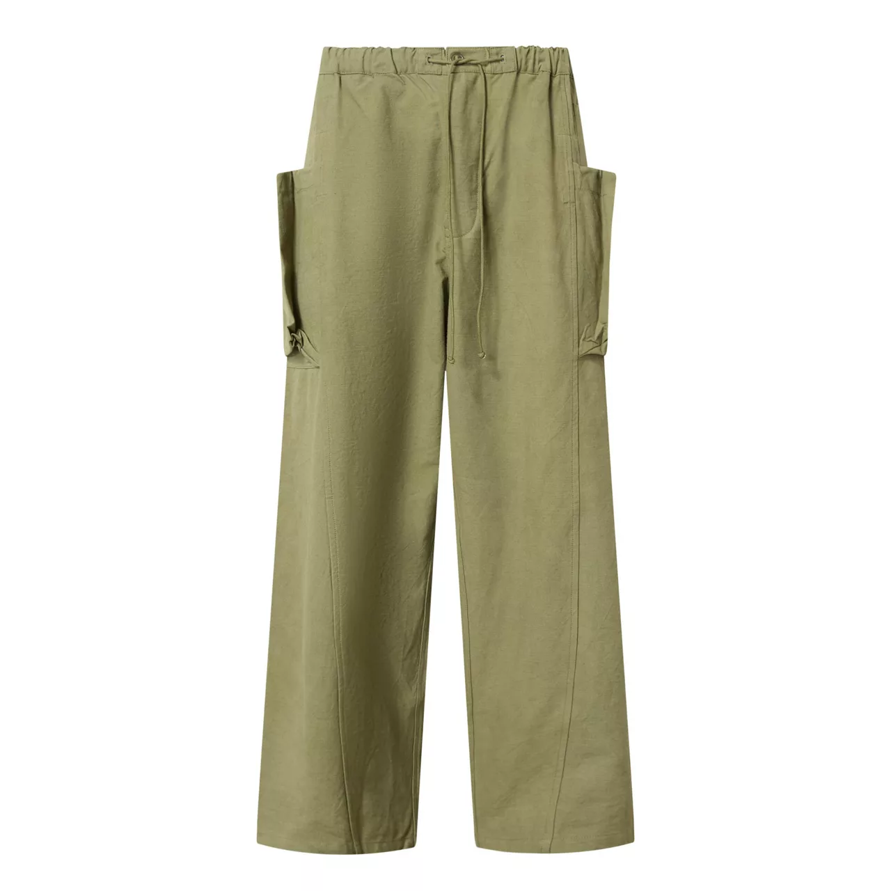 STORY MFG The Sustainable Edit Salt Drawstring Casual Trousers - Olive