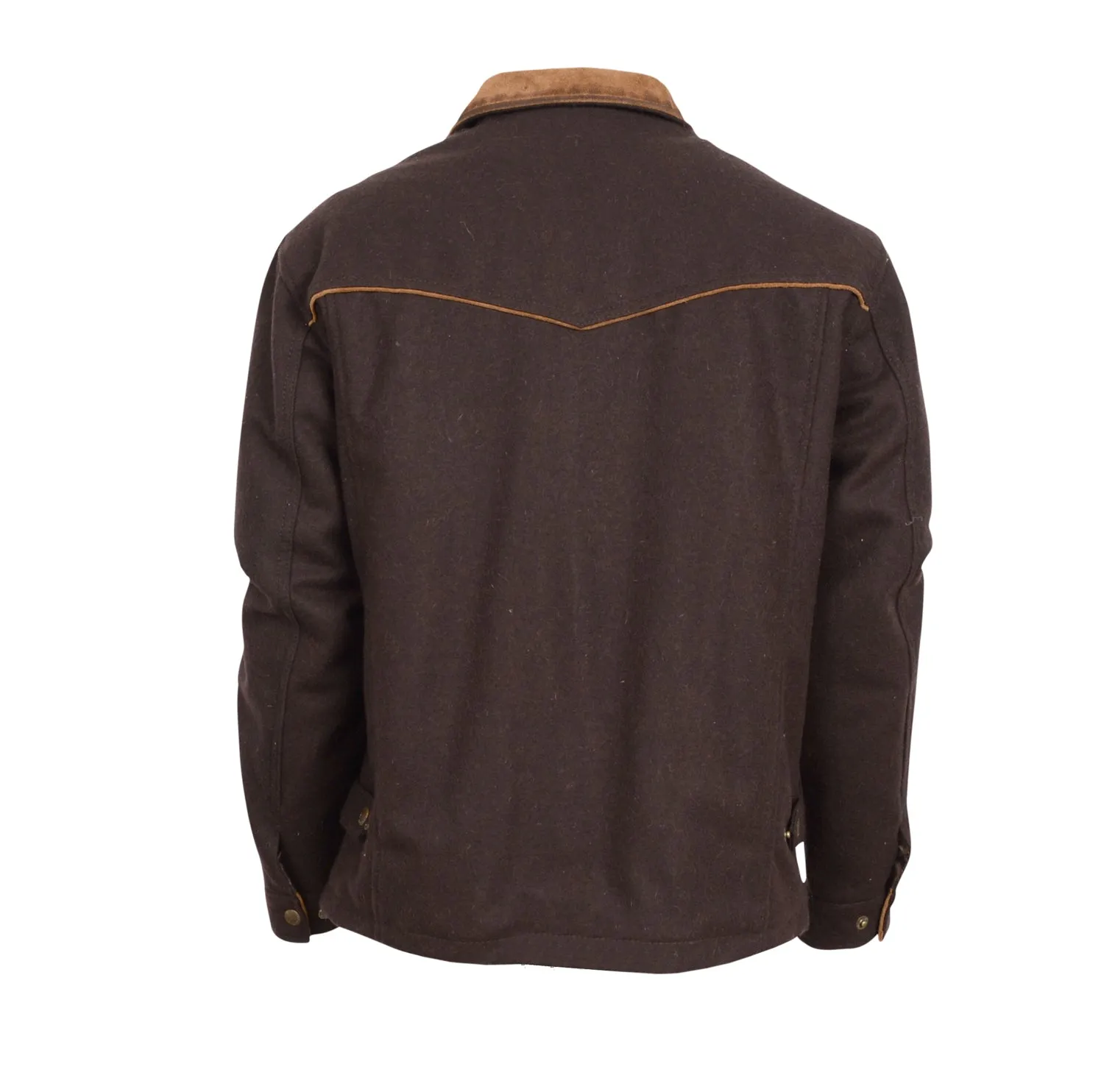 STS Ranchwear Mens Wooly Chocolate Wool Blend Wool Jacket