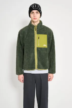 Stüssy Sherpa Reversible Jacket Green