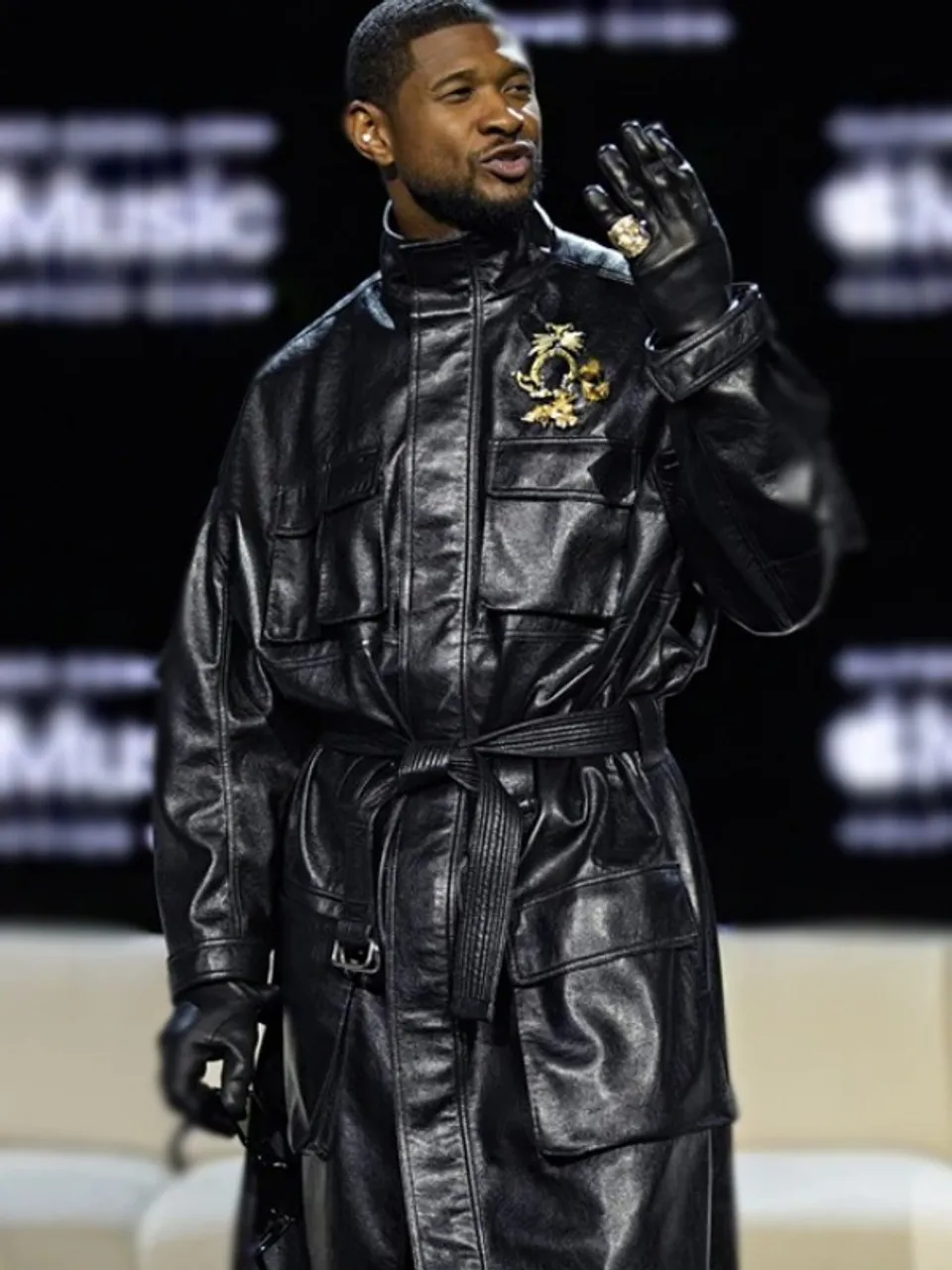 Super Bowl Usher Leather Coat