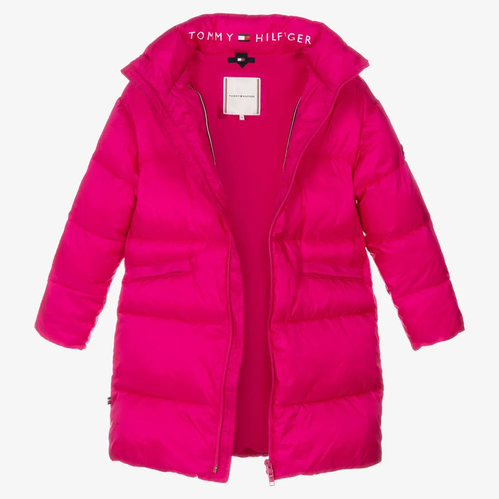 Teen Girls Pink Puffer Coat