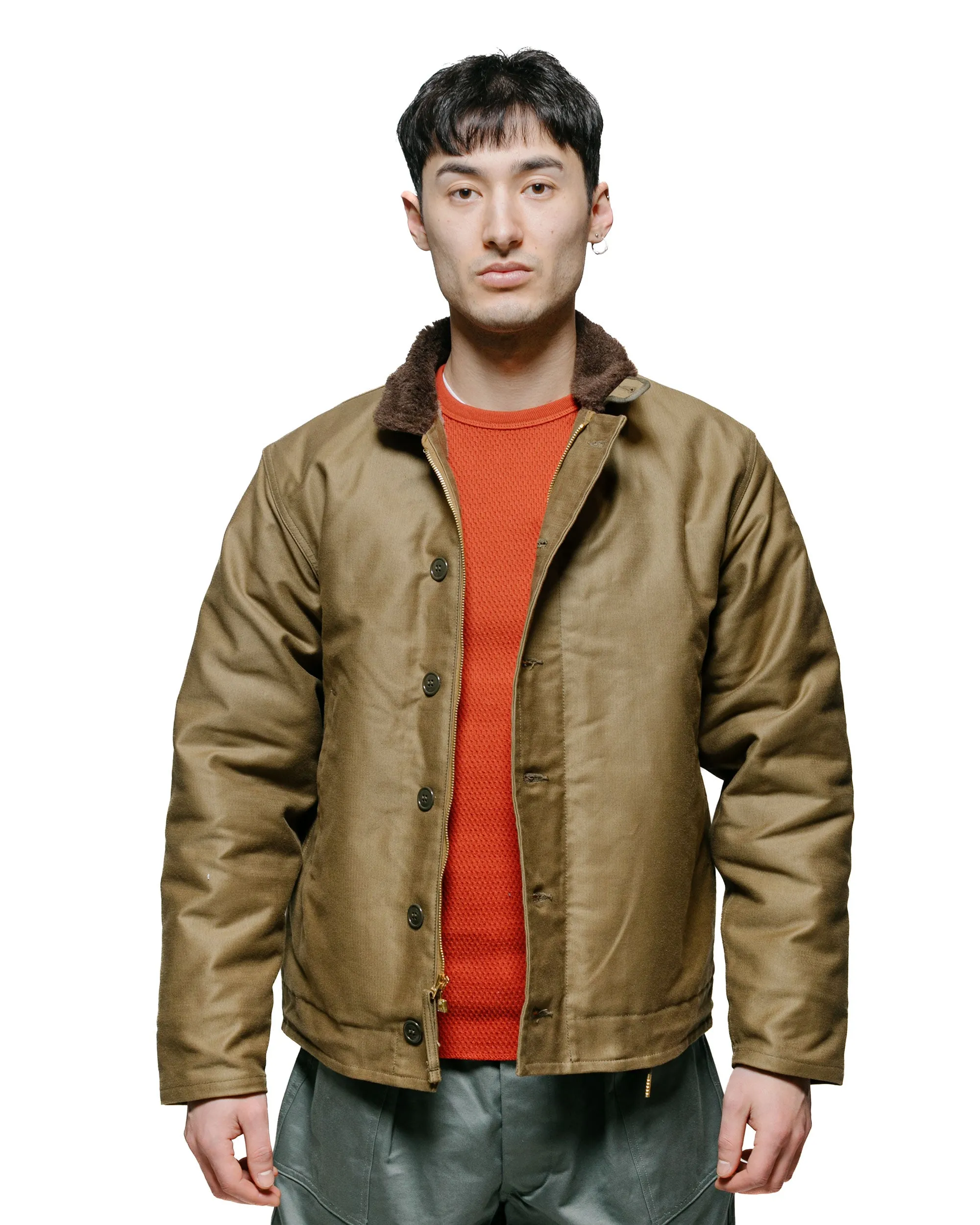 The Real McCoy's MJ22114 N-1 Deck Jacket (Khaki)