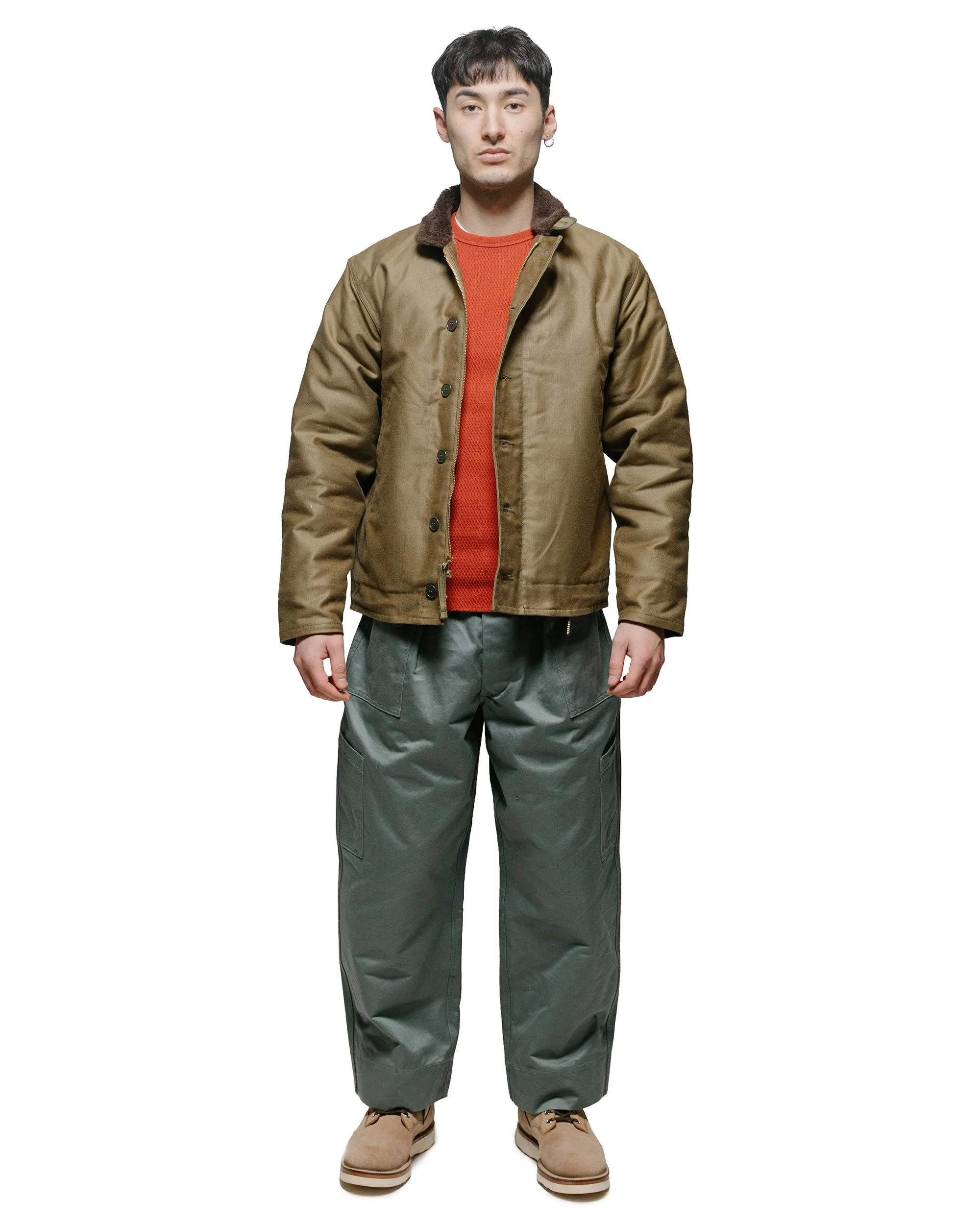 The Real McCoy's MJ22114 N-1 Deck Jacket (Khaki)