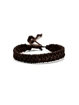 Thin Braided Leather Bracelet