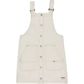 Tommy Jeans White Dungaree Dress