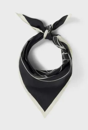 Twill Scarf - Fibonacci Black