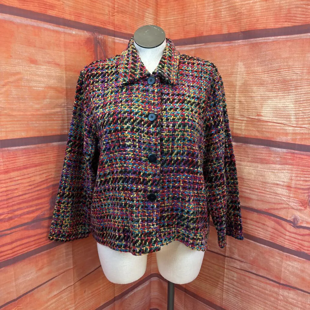 UNITS MULTI TWEED JACKET SIZE 18 TALL TCA