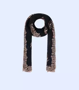 WA0839-BLACK-Scarf For Women