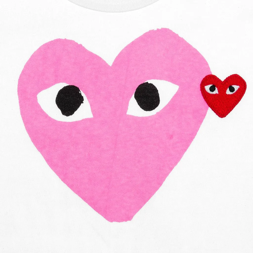 Women's Colored Heart Tee - Pink