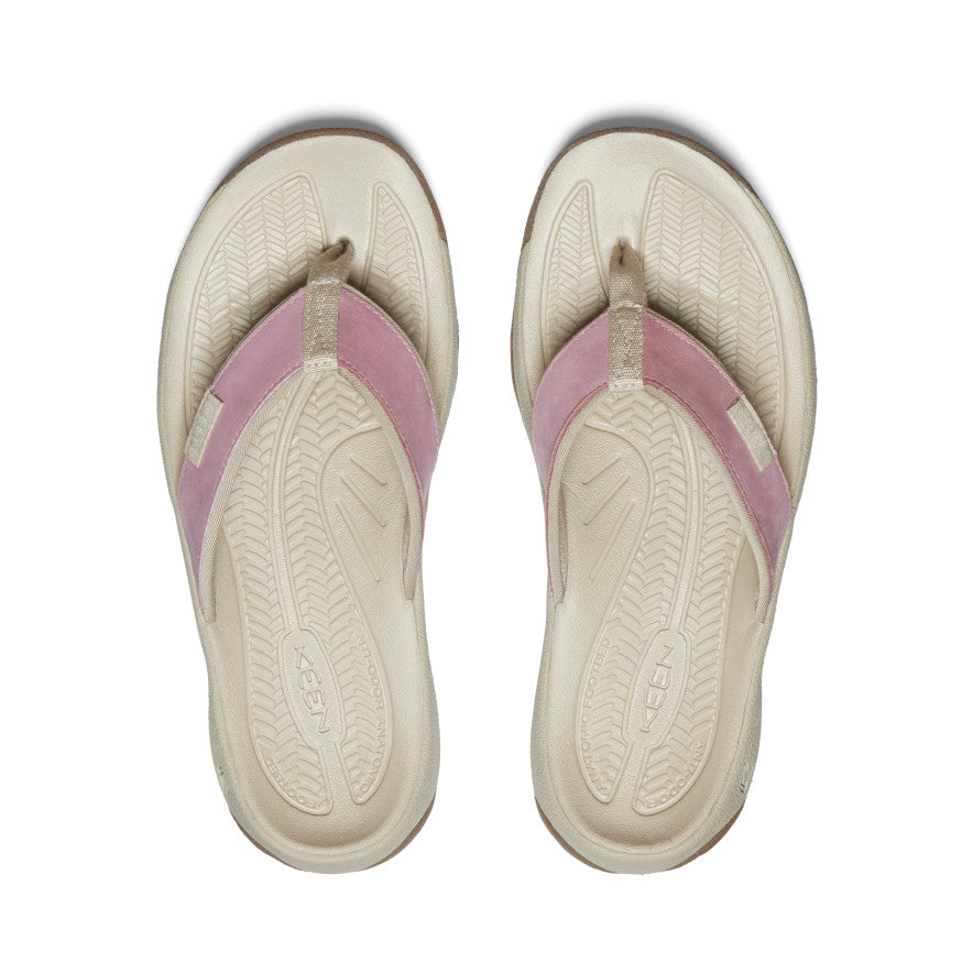 Women's Kona Leather Flip-Flop  |  Nostalgia Rose/Plaza Taupe