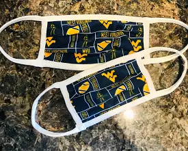 WVU Football Youth Face Mask