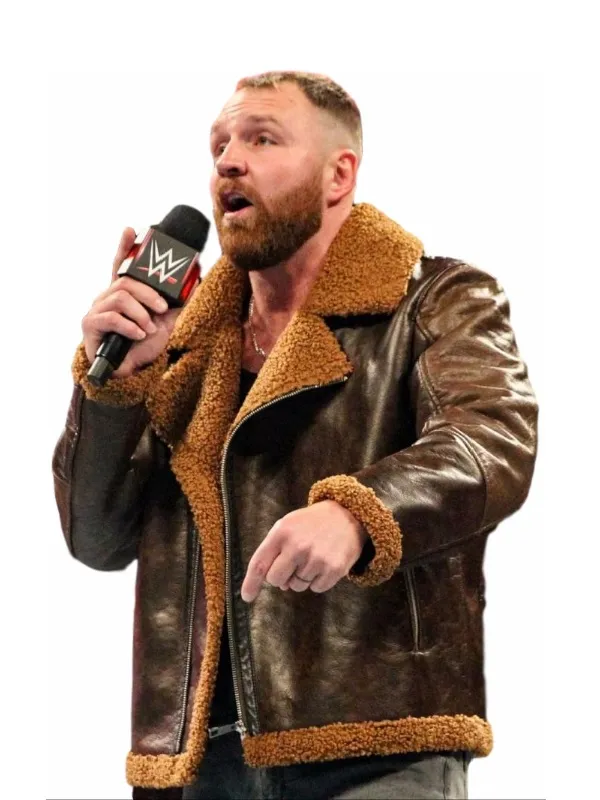 WWE Dean Ambrose Dark Brown Shearling Jacket