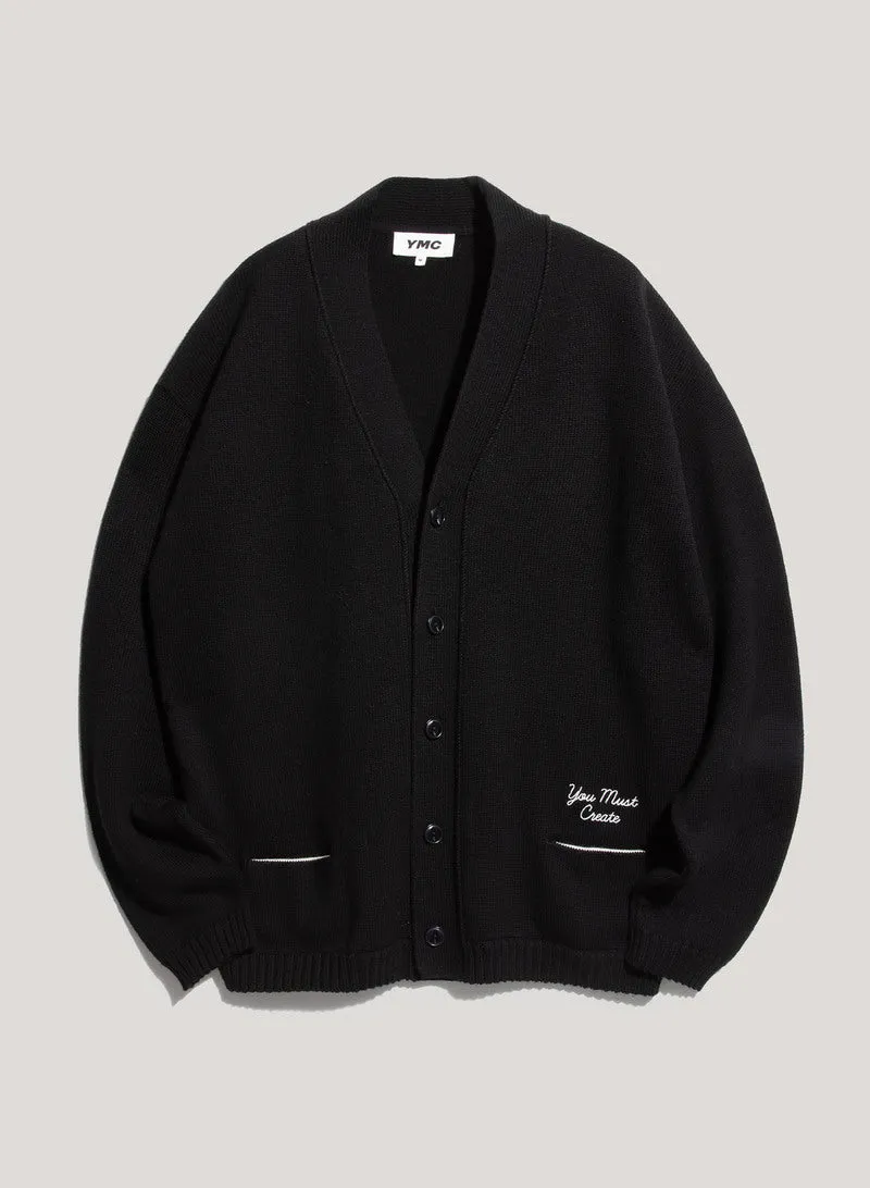 YMC Men's Black Achive Cardigan